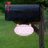VWAQ Custom Hanging Mailbox Address Number Aluminum Sign - Double Sided Reflective Personalized Plaque - AS2S7