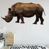 Rhino Vinyl Wall Sticker - Rhinoceros Decor, Realistic Animal Wall Decals VWAQ - PAS25