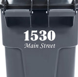VWAQ Custom Garbage Can Decal Personalized Trash Bin Decor Address Vinyl Sticker - TC16