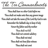 10 Commandments Wall Decal Bible Verse Ten Commandments Wall Art - VWAQ Vinyl Wall Art Quotes and Prints