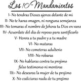 Ten Commandments Bible Decal in Spanish - VWAQ Vinyl Wall Art Quotes and Prints