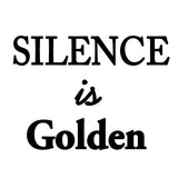 VWAQ Silence is Golden Wall Quotes Decals - VWAQ Vinyl Wall Art Quotes and Prints