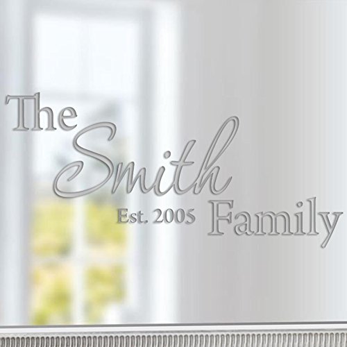 VWAQ Custom Family Name Etched Glass Decal - VWAQ Vinyl Wall Art Quotes and Prints