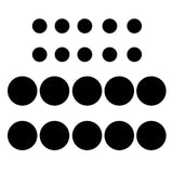 VWAQ Pack of (20) (10) 6" and (10) 12" Peel and Stick Polka Dots Vinyl Wall Decals - VWAQ Vinyl Wall Art Quotes and Prints