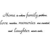 VWAQ Home is Where Family Gathers Wall Decal Family Room Wall Quote Sayings Vinyl Letters - VWAQ Vinyl Wall Art Quotes and Prints