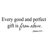 VWAQ Every Good and Perfect Gift is From Above Nursery Wall Quotes Decal - VWAQ Vinyl Wall Art Quotes and Prints