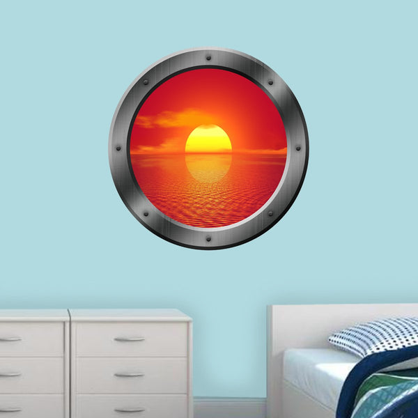 Vinyl Porthole Stickers - Sun Decal For Wall, Sunset Bedroom Decor VWAQ-PO5 - VWAQ Vinyl Wall Art Quotes and Prints