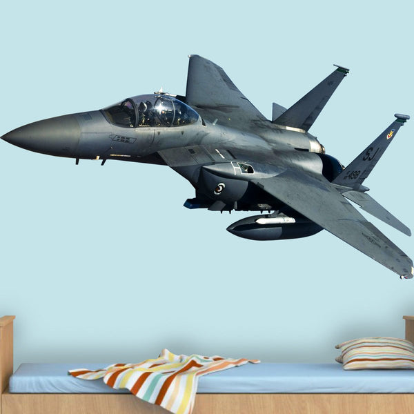 VWAQ F-15 Fighter Jet Wall Decal - Aviation Wall Decor - PAS17 - VWAQ Vinyl Wall Art Quotes and Prints
