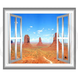 VWAQ Southwest Mountain View Window Frame Peel N Stick Vinyl Wall Decal - GJ99 - VWAQ Vinyl Wall Art Quotes and Prints