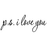 VWAQ PS I Love You Cute Vinyl Wall art Decal - VWAQ Vinyl Wall Art Quotes and Prints