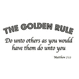 VWAQ The Golden Rule Do Unto Others Matthew 7:12 Bible Vinyl Wall Decal - VWAQ Vinyl Wall Art Quotes and Prints