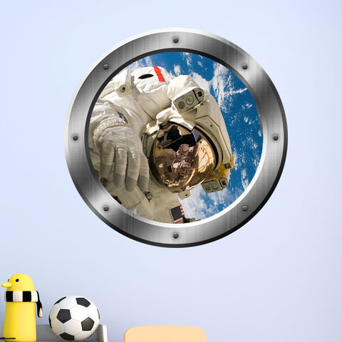 Astronaut Outer Space Window Porthole Removable Wall Decal - PS16 - VWAQ Vinyl Wall Art Quotes and Prints