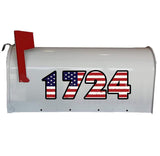 American Flag Personalized Mailbox Address Decals - TTC2-P - VWAQ Vinyl Wall Art Quotes and Prints