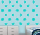 VWAQ Sailor Ship Wheel Wall Sticker - Nautical Wheel Wall Decal - Navy Decor- 30 Pack - VWAQ Vinyl Wall Art Quotes and Prints