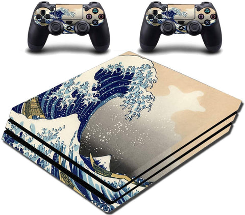 VWAQ PS4 Pro Wrap The Great Wave Off Kanagawa Skin Decal - PPGC8 - VWAQ Vinyl Wall Art Quotes and Prints