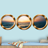VWAQ Cruise Window Decal - Ocean View Window Cling, Porthole Vinyl Sticker - SPW25 - VWAQ Vinyl Wall Art Quotes and Prints