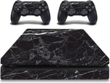 VWAQ PS4 Slim Black Marble Skin 