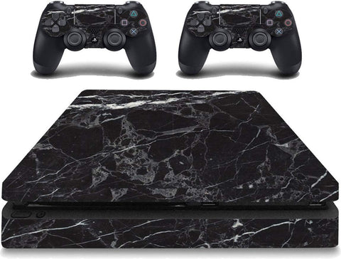 VWAQ PS4 Slim Black Marble Skin | Playstation 4 Granite Skins - PSGC6 - VWAQ Vinyl Wall Art Quotes and Prints