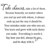 VWAQ Take Chances a Lot of Them Home Decor Vinyl Wall Decal - VWAQ Vinyl Wall Art Quotes and Prints