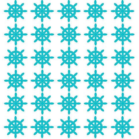 VWAQ Sailor Ship Wheel Wall Sticker - Nautical Wheel Wall Decal - Navy Decor- 30 Pack - VWAQ Vinyl Wall Art Quotes and Prints