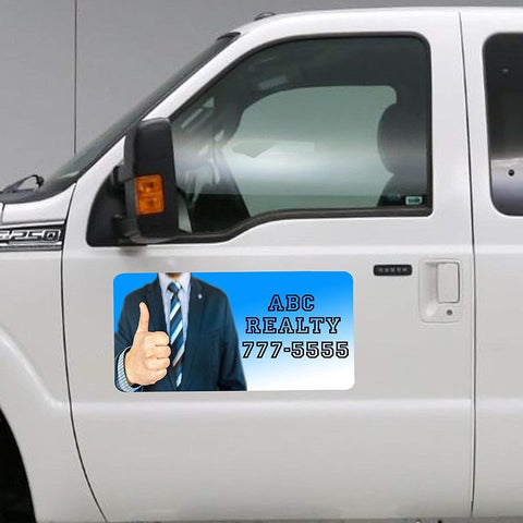 VWAQ Custom Vehicle Magnets (Set of 2) Full Color Print or Lettering Preview Design Door Magnets - VWAQ Vinyl Wall Art Quotes and Prints