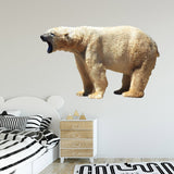 VWAQ Polar Bear Wall Decal Sticker White Bear Wall Art Animal Decor Mural