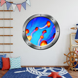 VWAQ Jellyfish Underwater Peel and Stick Porthole View Vinyl Wall Decal - PO19