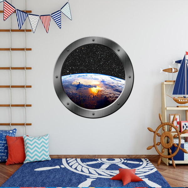 VWAQ Earth Window Porthole Vinyl Wall Decal - PS11 - VWAQ Vinyl Wall Art Quotes and Prints