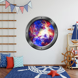 VWAQ Galaxy Spaceship View Porthole Window Peel and Stick Vinyl Decal - PS6 - VWAQ Vinyl Wall Art Quotes and Prints