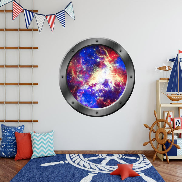 VWAQ Galaxy Spaceship View Porthole Window Peel and Stick Vinyl Decal - PS6 - VWAQ Vinyl Wall Art Quotes and Prints