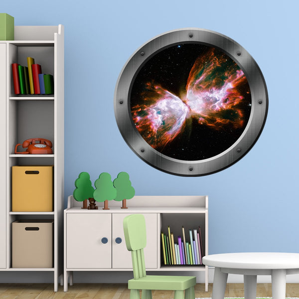 VWAQ Deep Space Galaxy Porthole Peel and Stick Vinyl Wall Decal - PS9 - VWAQ Vinyl Wall Art Quotes and Prints
