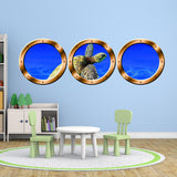VWAQ Submarine Porthole Decal, Sea Turtle Wall Decor - Ocean Animals Stickers - SPW19 - VWAQ Vinyl Wall Art Quotes and Prints