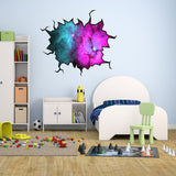 VWAQ Outer Space Wall Crack Galaxy Nebula Peel & Stick Removable Wall Decal (VWAQ-WC10)