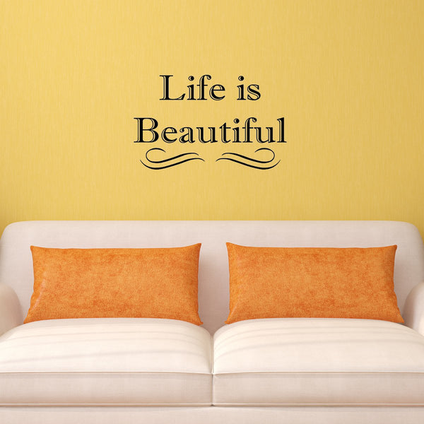 VWAQ Life is Beautiful Vinyl Wall art Decal