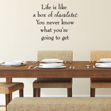 VWAQ Life is Like a Box of Chocolates Quote Popular Wall Quotes - VWAQ Vinyl Wall Art Quotes and Prints
