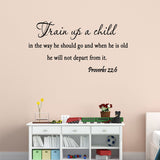 VWAQ Train Up a Child in the Way He Should Go Proverbs 22:6 Vinyl Wall Decal - VWAQ Vinyl Wall Art Quotes and Prints