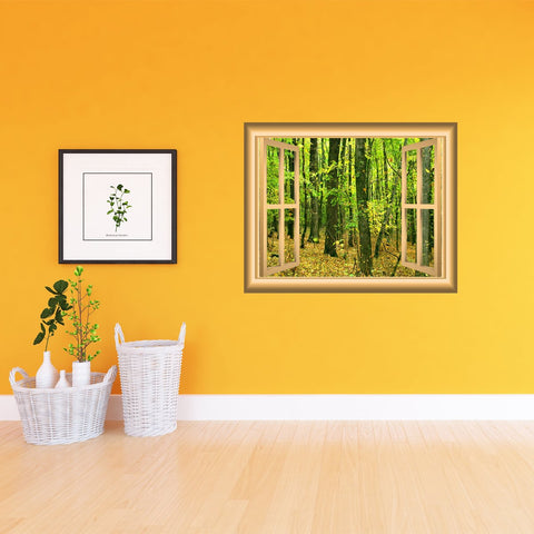 VWAQ Autumn Forest Window Peel and Stick Vinyl Wall Decal - NW42 - VWAQ Vinyl Wall Art Quotes and Prints