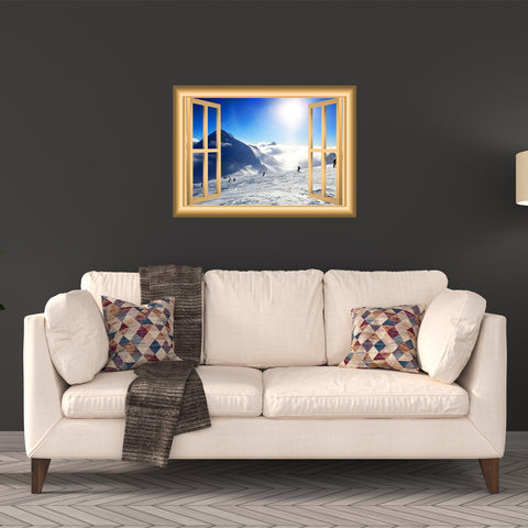 3D Window Frame Winter Scene