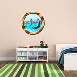 VWAQ Dolphin Bronze Porthole Peel and Stick Vinyl Wall Decal - BP26 - VWAQ Vinyl Wall Art Quotes and Prints
