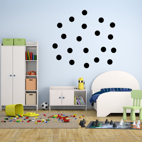 VWAQ 20 Polka Dot Wall Decals 3 Inch Peel & Stick Circles Dots Colors Kids Room - VWAQ Vinyl Wall Art Quotes and Prints