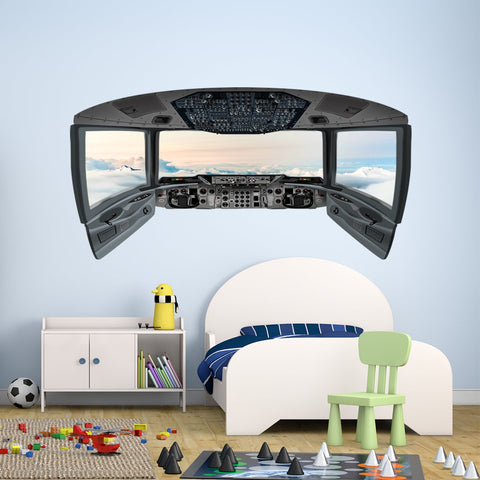 VWAQ Clouds Plane Window Sticker | Airplane Cockpit Wall Decal - CP3 - VWAQ Vinyl Wall Art Quotes and Prints