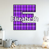 VWAQ Custom Name Lumberjack Wall Stickers for Bedroom - Plaid Vinyl Decal Kids Room Decor - CM8 - VWAQ Vinyl Wall Art Quotes and Prints