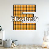 VWAQ Custom Name Lumberjack Wall Stickers for Bedroom - Plaid Vinyl Decal Kids Room Decor - CM8 - VWAQ Vinyl Wall Art Quotes and Prints