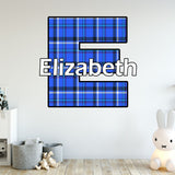 VWAQ Custom Name Lumberjack Wall Stickers for Bedroom - Plaid Vinyl Decal Kids Room Decor - CM8 - VWAQ Vinyl Wall Art Quotes and Prints