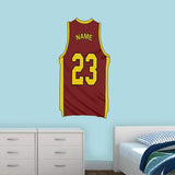 Custom Basketball Jersey Removable Wall Decal Personalized Name and Number - BB5 - VWAQ Vinyl Wall Art Quotes and Prints