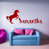 VWAQ Custom Name Unicorn Nursery Wall Decor Personalized Wall Decal - CS8 - VWAQ Vinyl Wall Art Quotes and Prints