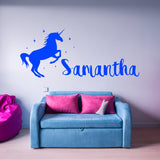 VWAQ Custom Name Unicorn Nursery Wall Decor Personalized Wall Decal - CS8 - VWAQ Vinyl Wall Art Quotes and Prints