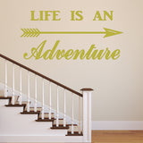 VWAQ Life is an Adventure Vinyl Wall Decal - Adventurer Wall Art Decor - VWAQ Vinyl Wall Art Quotes and Prints