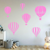 VWAQ Hot Air Balloon Decals for Walls - Pack of 6 Vinyl Stickers - Nursery Decor - VWAQ Vinyl Wall Art Quotes and Prints