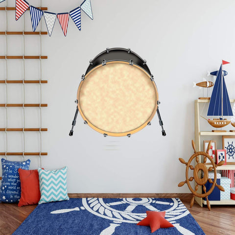 VWAQ Bass Drum Wall Decal - Music Instruments Vinyl Sticker Peel and Stick - HOL8 - VWAQ Vinyl Wall Art Quotes and Prints